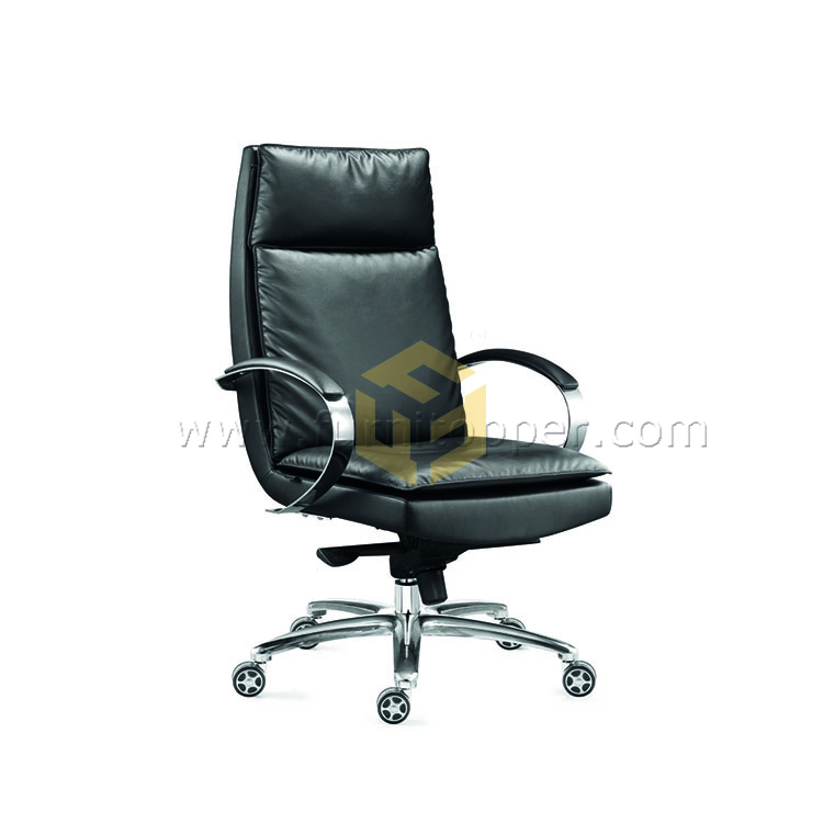 Black Executive Office Leather Swivel Chairs 